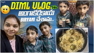 మా బావ లేనప్పుడు కొత్త బిర్యాని ట్రై చేసాను👩‍🍳 DIML Vlog  All in one Madhavi [upl. by Acinomahs857]