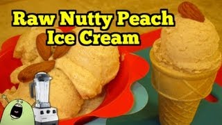 Nutty Peach Ice Cream Raw  No Cream [upl. by Winnie502]