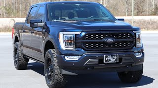 2021 Antimatter Blue Ford F150 Platinum Covert Edition Truck Review [upl. by Colis]