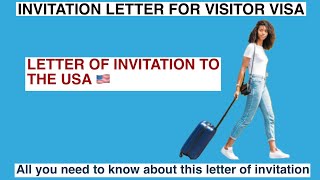 Letter of Invitation for USA B1B2 Visitor Visa [upl. by Snook]