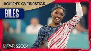 Simone Biles JUST DID THAT anchors Team USA to gold on floor  Paris Olympics  NBC Sports [upl. by Aliekat980]