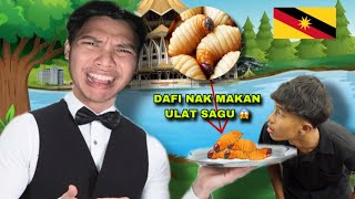 DAFI NAK MAKAN ULAT SAGU 24 JAM MAKAN MAKANAN SARAWAK  ft Freestyle Team [upl. by Cissy]