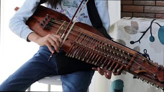 ニッケルハルパ練習風景  a girl learning nyckelharpa [upl. by Pfeffer]