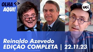 🔴 Reinaldo Azevedo ao vivo Milei eleito na Argentina Bolsonaro na posse guerra de Israel e mais [upl. by Pauletta292]