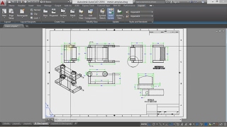 Autocad  Layout 3D ke 2D Proyeksi Potongan Detail [upl. by Lucho437]