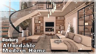 BLOXBURG Affordable Modern Home Speedbuild interior  full tour Roblox House Build [upl. by Komarek]