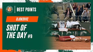 Shot of the day 9 Novak Djokovic  RolandGarros 2024 [upl. by Nylhtac47]