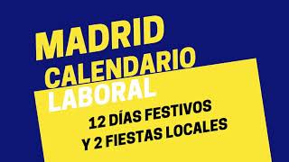 Consulte el calendario laboral de 2022 en Madrid [upl. by Enined]