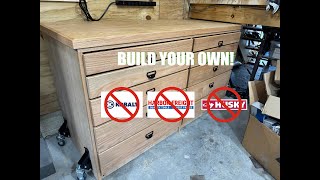 I BUILT MY OWN tool chest with a vise and workbench top DIY  Solve Fix Build [upl. by Drugi]