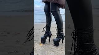 Extreme heels on the beach [upl. by Adehsar]