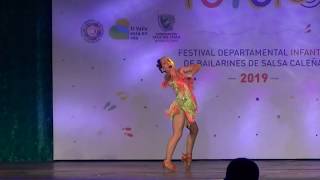 Solista Femenina N° 11 en Festival Dptal Infantil de Bailarines de Salsa Caleña 2019 [upl. by Ivatts485]