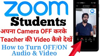 How to Turn OFFON Camera amp Audio During Meeting on Zoom App [upl. by Harlie19]