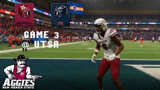 New Mexico State Aggies College Football 25 Dynasty Y1G3  UTSA  Ep4 [upl. by Alidia]