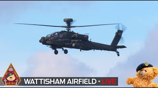 LIVE BRITISH ARMY AIR CORPS AH1 FAREWELL FLYPAST APACHE amp AH64 ACTION • WATTISHAM AIRFIELD 250324 [upl. by Lletnwahs]