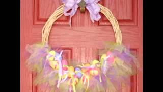 Tulle Easter Wreath  Beautiful Tutu Decor Art Work Picture Collection And Ideas Romance [upl. by Doran]