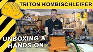 ANGETESTET TRITON Bandschleifer amp Spindelschleifer  Unboxing und erster Test  TSPST450 [upl. by Ryann]