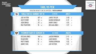 Tarleton CC Sunday 1st XI v Penwortham CC Sunday XI [upl. by Amocat]