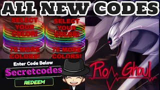 ALL RO GHOUL NEW CODES FOR NOVEMBER 2024  NEW RC CODES FOR RO GHOUL Roblox [upl. by Winne367]