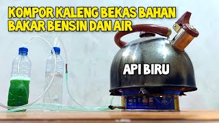 Cara Membuat Kompor Bensin Pertalite dan Air Pengganti Gas LPG Dari Kaleng Bekas [upl. by Namyac]