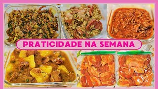 IDEIAS DE ALMOÇO PRA SEMANA  3 pra manter na geladeira e 2 para congelar [upl. by Anna-Diana]