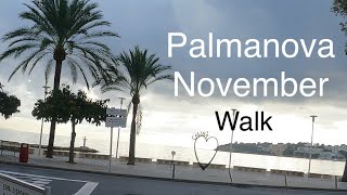 Palmanova walk in NOVEMBER what’s it like Mallorca Majorca [upl. by Ahseinod]