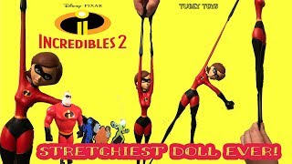 Unboxing STRETCHY Elastigirl Doll INCREDIBLES 2 Movie Toys Power Couple Slingshot  MORE [upl. by Garfinkel]