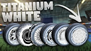 Every Titanium White Painted Wheel In Rocket League So Far Showcase [upl. by Xela]