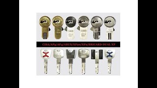 CISA AP3AP4ABUS XP2XP20BRICARD DUAL XP Locksmith impression tool for several locks with tin foil [upl. by Sidnac]