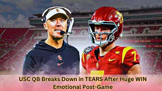 USC QB Breaks Down in Tears After Huge Win  Emotional PostGame [upl. by Bain]