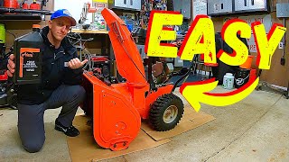 HOW TO CHANGE SNOWBLOWER OIL FOR BEGINNERS [upl. by Moraj831]