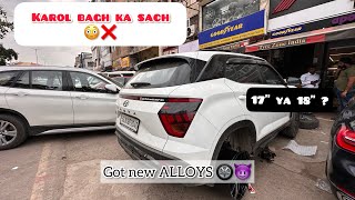 Creta 2023 modified ALLOY WHEELS in karol bagh🔥 Knight Edition ☠️ AKSH SINGHAL [upl. by Silrac802]