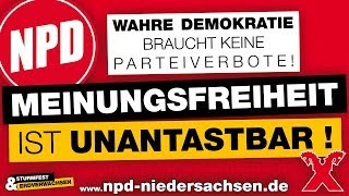 06122013 Innenministerkonferenz in Osnabrück NPDMahnwache  Meinungsfreiheit statt Parteiverbote [upl. by Tnecnivleahcim]