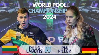 PIJUS LABUTIS VS PIA FILLER • WORLD POOL CHAMPIONSHIP 2024 [upl. by Meador]