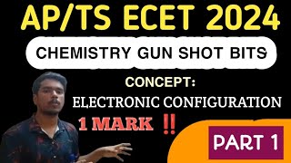 ap ecet chemistry Gunshot bits TS ECET gunshot bits atomic structure gunshot bits 2024 [upl. by Acisej]