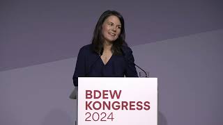 Annalena Baerbock  Leonhard Birnbaum  Impuls  Dialog  BDEW Kongress 2024  5 Juni 2024 [upl. by Atiluj]