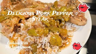 Delicious Pork Pepper Steak With Gravy amp Rice [upl. by Libbna]