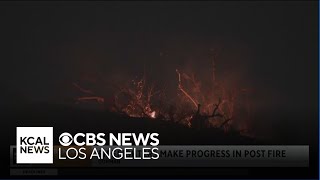 Firefighters increase containment lines on 15690acre Post Fire in Gorman [upl. by Lertnom70]