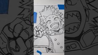 Eijiro Kirishima Line Art anime animeart glasspainting [upl. by Essirahs]