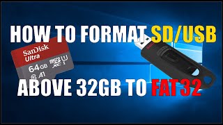 How To Format USBSD Card Above 32GB to FAT32 in Windows [upl. by Siugram]