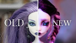 Revamping Old Dolls ✨ Spectra Monster High  Doll repaint and customisation relaxing [upl. by Inanaup]