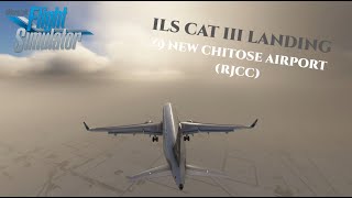 ILS Cat III Landing Japan 2 Tour  2  Hiroshima Airport RJOA to New Chitose Airport RJCC [upl. by Tallulah]