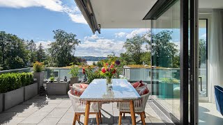 Spektakulärer Seeblick Exquisites Penthouse mit Dachterrassen und DesignÄsthetik [upl. by Auhsuoj173]