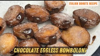 Italian Donuts Recipe  Eggless Bomboloni  Donut with chocolate filling​⁠​⁠ayyunakitchen [upl. by Ahteral]