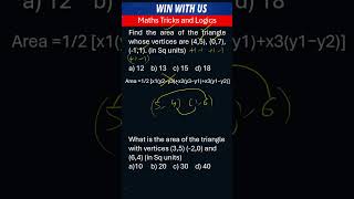 Area of the triangle using vertices  geometry tricks in telugu for SSC amp RRB rrbalp2024 [upl. by Barlow]