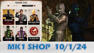 MK1 Premium Shop Noob Saibot Scorpion Mileena skins  gear  palettes  1st Oct 2024 10124 [upl. by Hoem591]