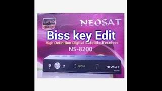 How to add Biss keys in Neosat Ns 8200 [upl. by Aryahay]