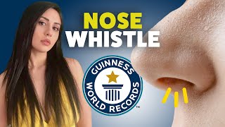 Loudest Nose Whistle  Guinness World Records [upl. by Eilujna]