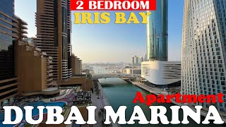 Tour of 2 bedroom apartment in Iris Bay Tower in Dubai Marina [upl. by Atterahs]