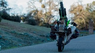 KLX 110 Wheelies SCRAPES [upl. by Proudman641]