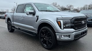 2024 Ford F150 Lariat Powerboost 502A 4X4 in Iconic Silver Metallic Full Walk Around [upl. by Addie]